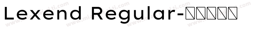 Lexend Regular字体转换